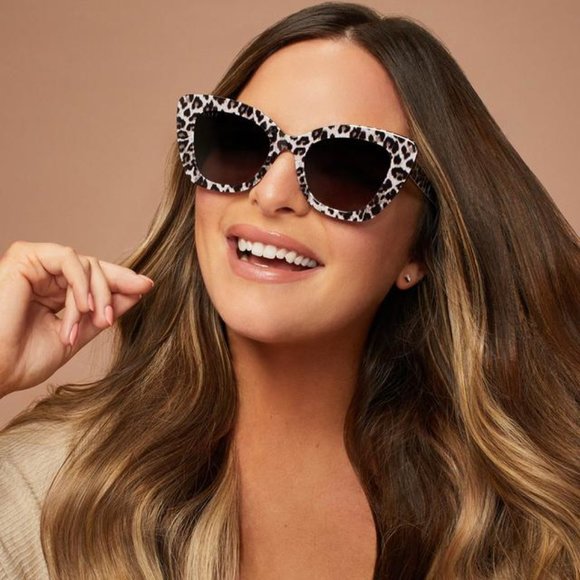 Diff Eyewear Accessories - Casey Holmes White Leopard Grey Diff Eyewear Sunglasses